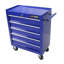 Coffre à outils à 5 tiroirs, armoire de rangement pour outils pour le garage avec 4 roues et système de verrouillage, bleu-125615901