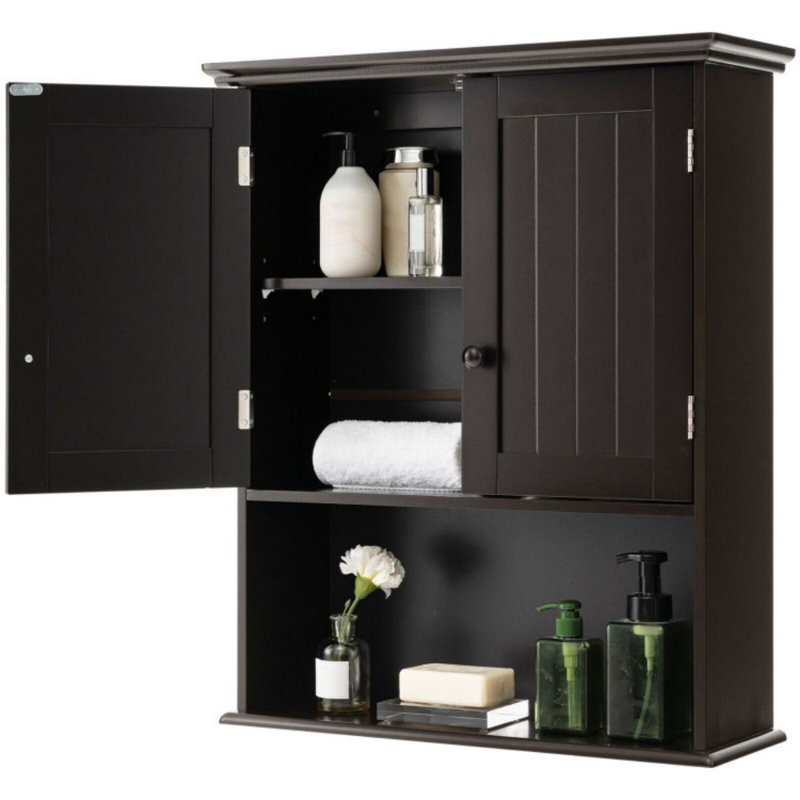 Armoire de salle de bain murale Kajana, Espresso