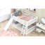 Lit double superposé au-dessus avec glissade pratique et blanc - construction compacte polyvalente