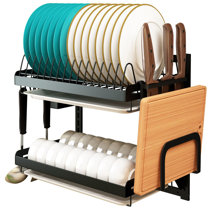 Kitidy All-in-One Portable Dish Drying Rack - Store And Dry Plates, Bowls,  Mugs, Glasses, Knives, Utensils In One Place