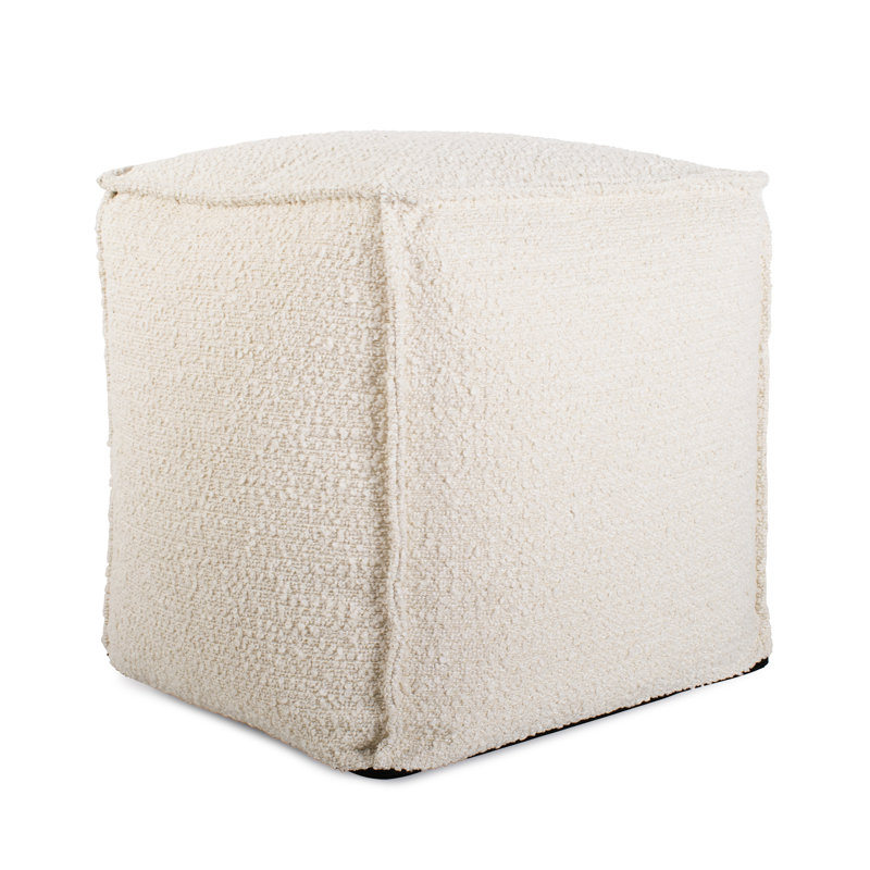 Pouf carré de 20 po de largeur, Naturel