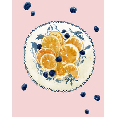 " Plate Of Oranges " Painting Print