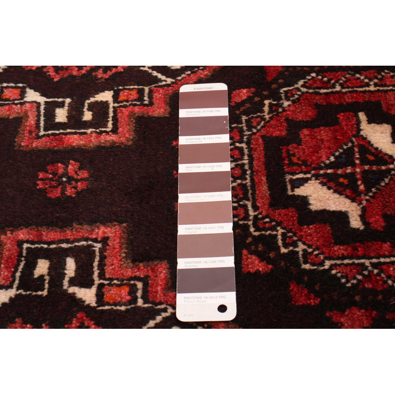 Tapis unique brun foncé de 3 pi 7 po x 6 pi 2 po années 1990