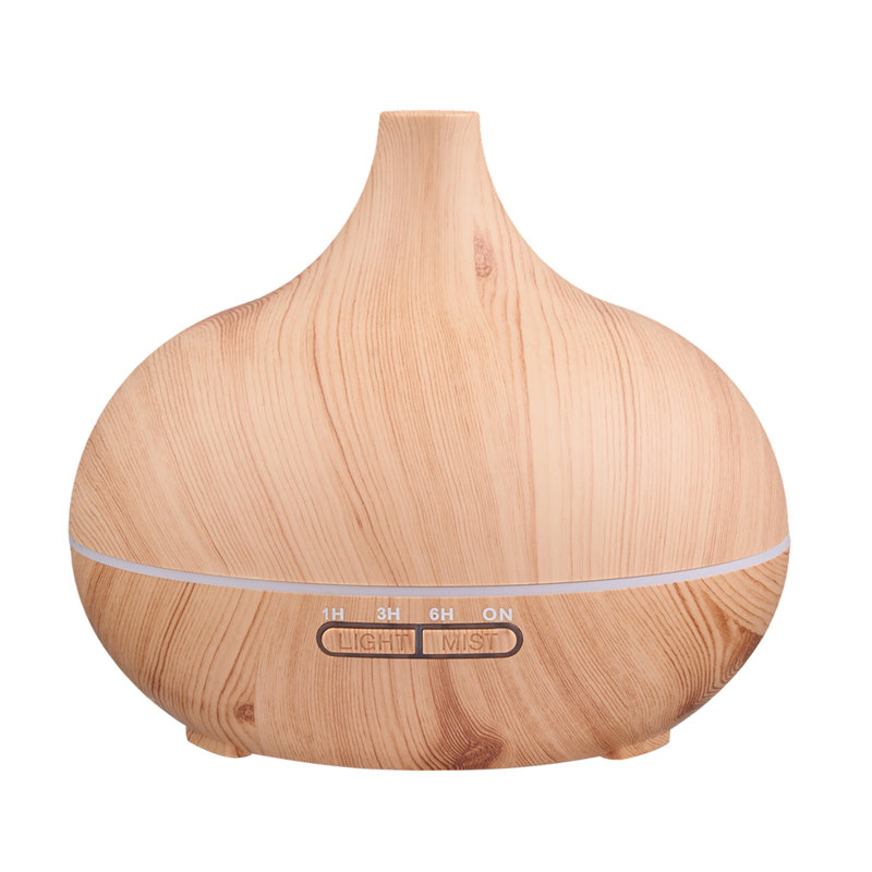 Wood Grain Ultrasonic Essential Oil Diffuser, Light Wood Grain
