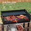 Barbecue au charbon avec gril double réglable, noir