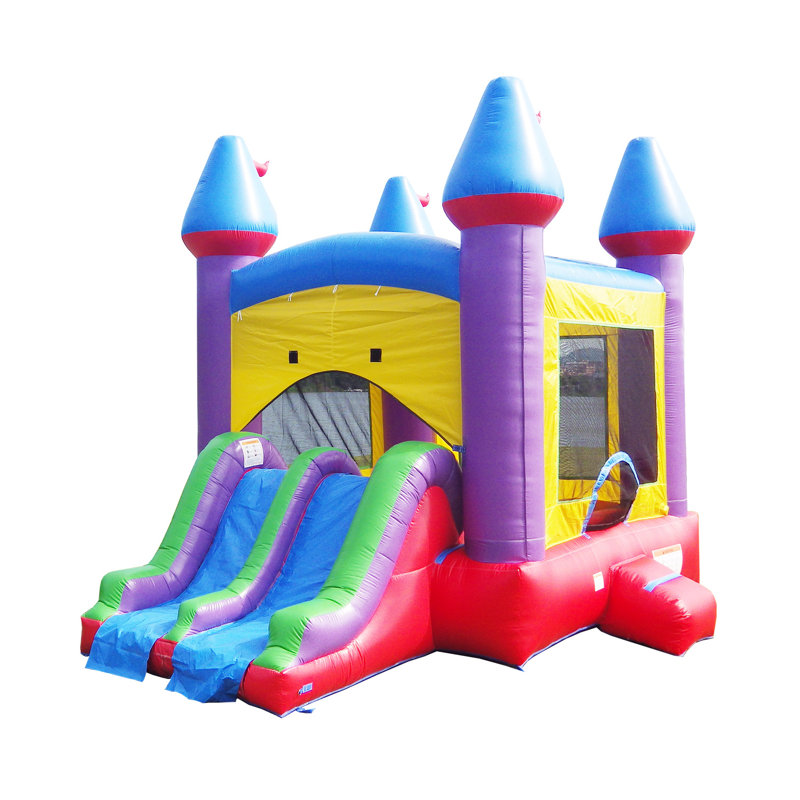 HeroKiddo Jelly Bean Commercial Grade Bounce House with Slide (with Blower), No Pool