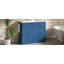 Meuble-lavabo bleu marine 48 po avec lavabo en céramique - 6 tiroirs (3 de chaque côté), tiroir central rabattable, portes doubles à fermeture en douceur, porte-serviettes latéral réversible, poignées argentées, panneau de fibres à densité moyenne-1477696150