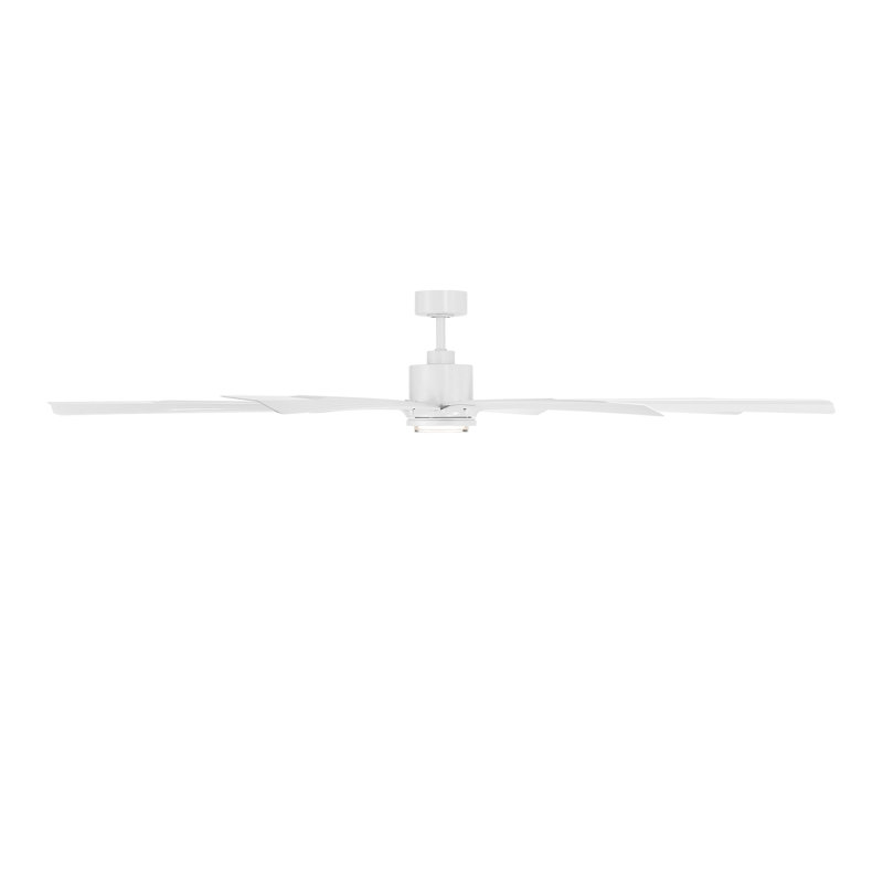 Size Matters 8-Blade Smart Ceiling Fan, Yes, Matte White, 65"