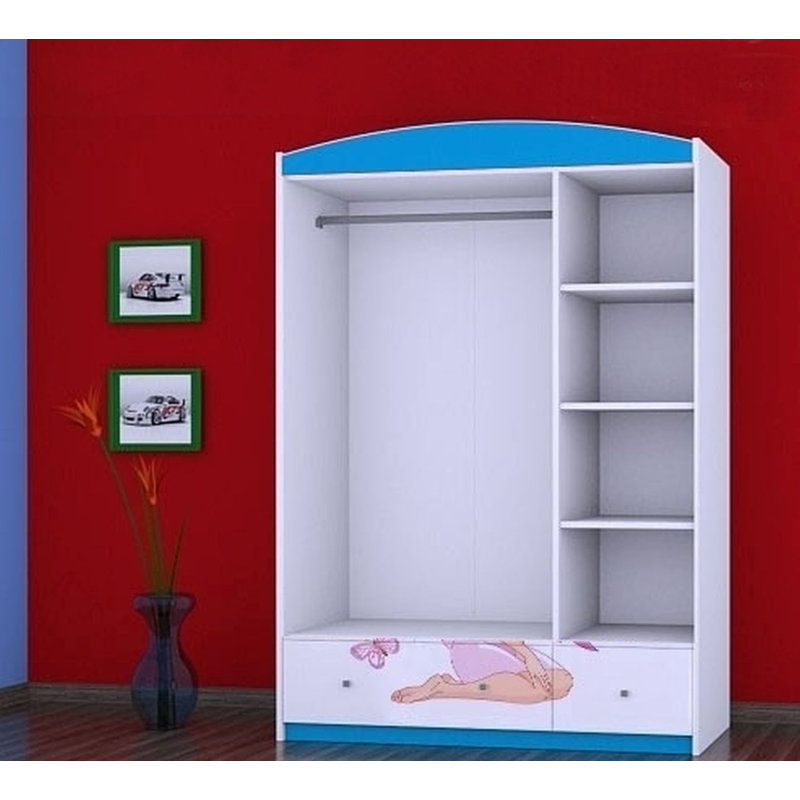 Irmtraud 3 Door Wardrobe, Blue