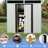 6Ft X 5Ft Outdoor Metal Storage In White - Robust Galvanized Steel Build Weather Panels Transparent Plate For Bright Interior Sliding Doors & Padlock Simple Assembly Guide Shed Iron Frame Sturdiness-125291633