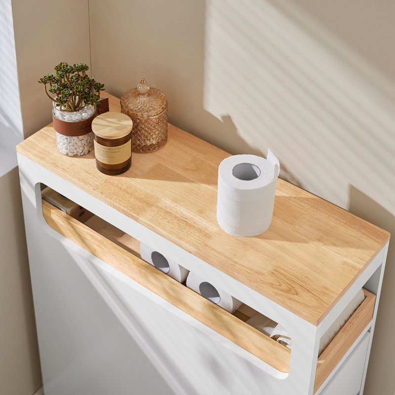 Keondra Freestanding Bathroom Cabinet, White