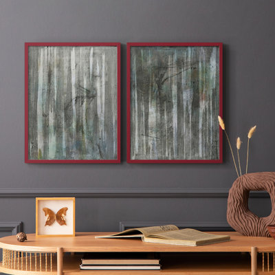 Birch Forest Abstracts I-Premium Framed Print -Ready to Hang - No Nails Required - No Nails Required