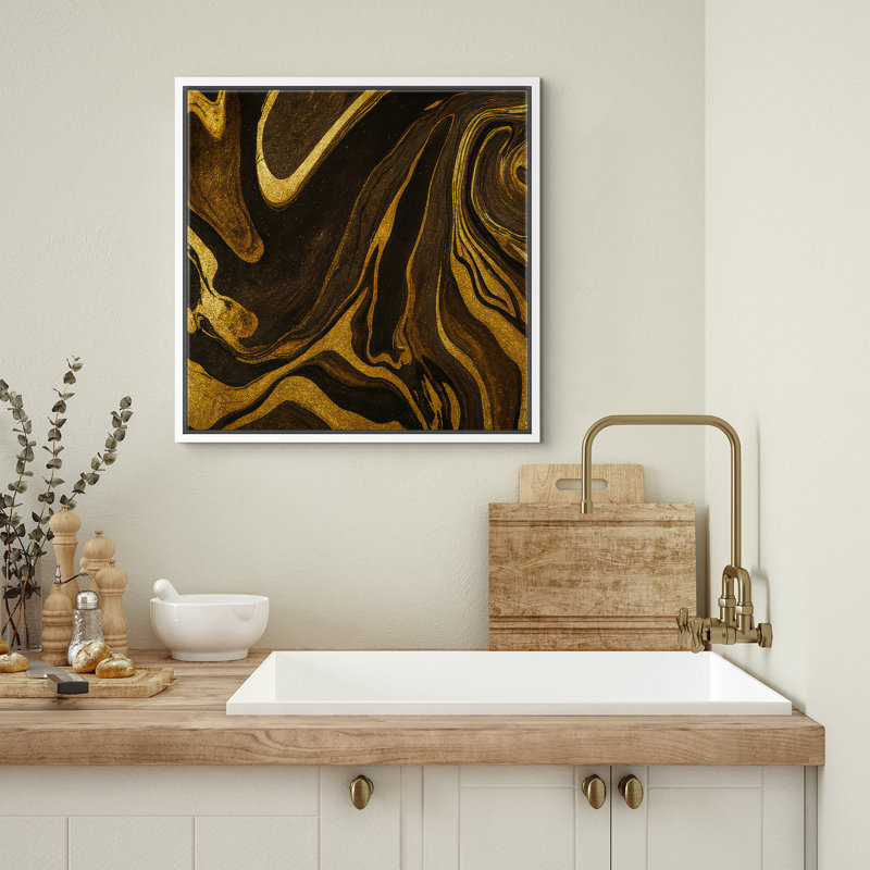 Reproduction d'art encadrée sur toile pour un décor moderne, H 24 po x l 24 po, Blanc