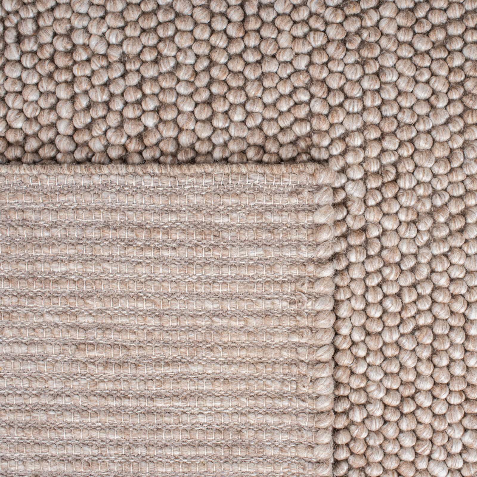 Elle Brown Hand-Woven Rug, Square 8'