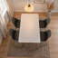 Shenorock White Dining Table and 4 Lisbon Grey Chairs Set