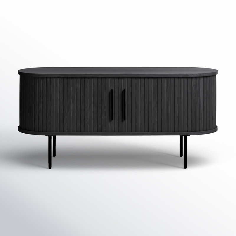 Iris 71'' Media Console, Black Oak