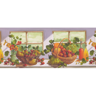 Bordure de papier peint 15 pi x 10,25 po Absarokee Flowers