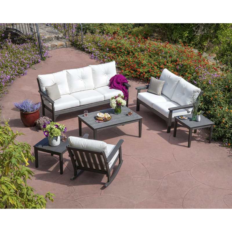 Vineyard 6-Piece Deep Seating Set, Grey Mist, Green