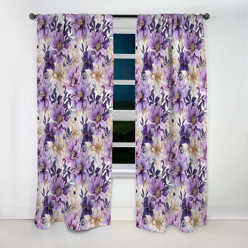 Orchid Dream - motif tropical - rideau floral - rideau occultant floral - 1 panneau, L 52 po x L 95 po
