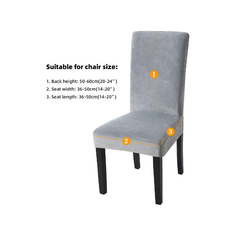 Polyester Box Cushion Dining Chair Slipcover