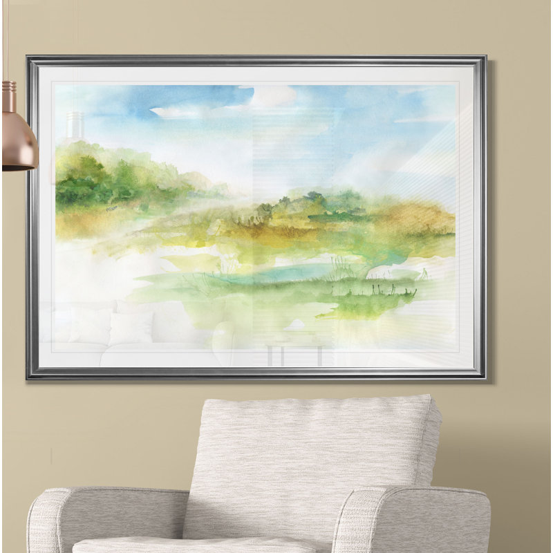 « rêvey highland », impression, H 22 po x l 30 po x P 1,5 po, Cadre argenté