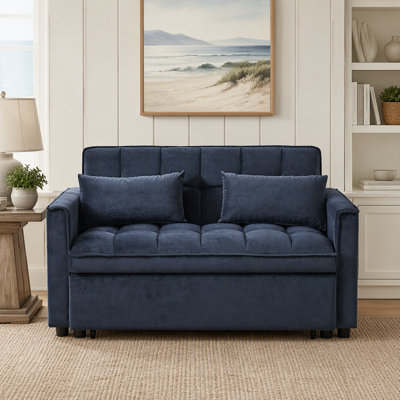 3 In 1 Convertible Sleeper Sofa Bed With Adjustable Backrest, Ideal For Modern Living And Accommodating Guests