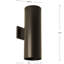 Éclairage cylindrique mural d'extérieur / vertical à 2 lumières de 5 pouces avec lentille supérieure Brioney-264911187-264911188-254976214