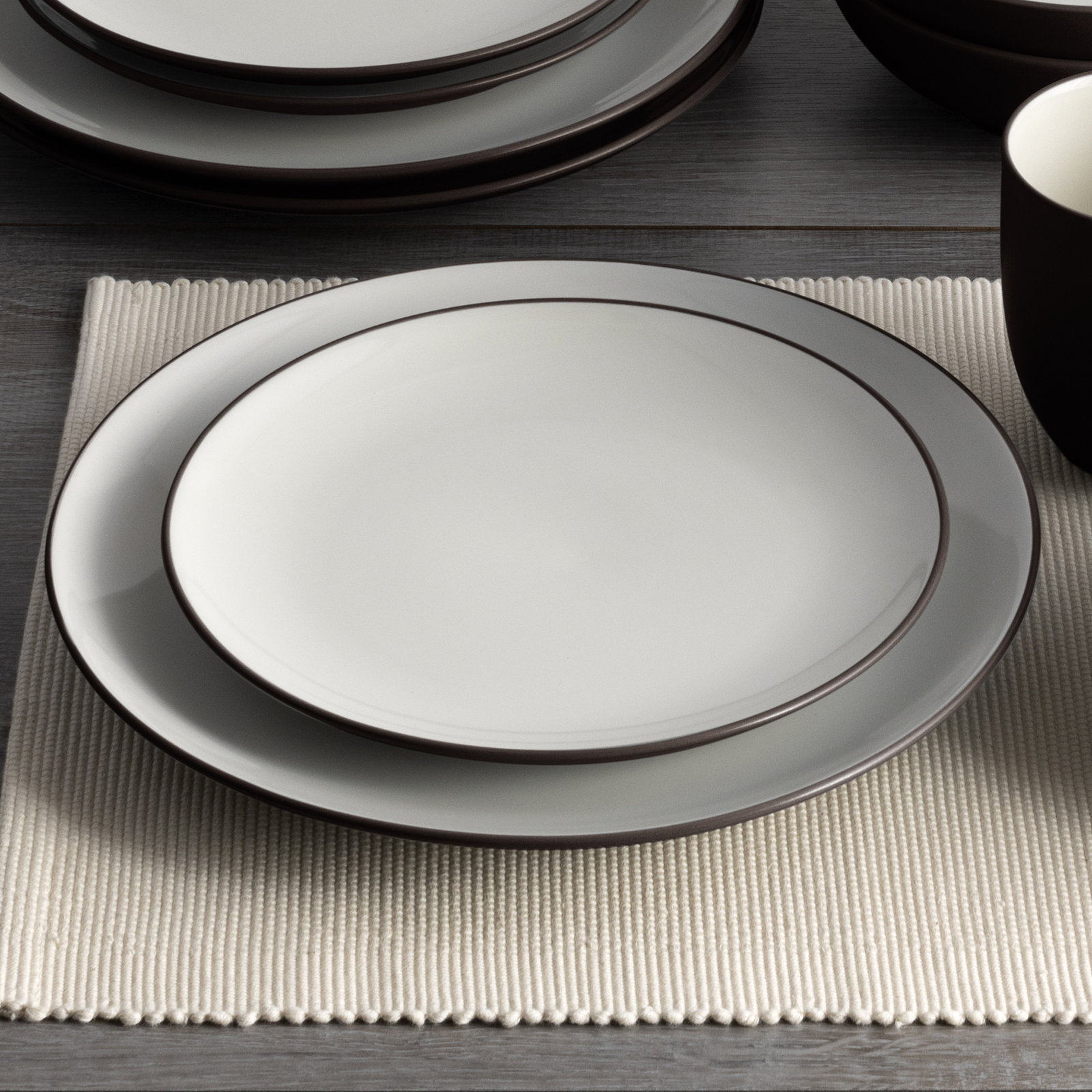Noritake Colorwave Coupe Salad Plates, 8-1/4", Chocolate