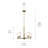 Shailene 5 - Light Steel Dimmable Round Chandelier