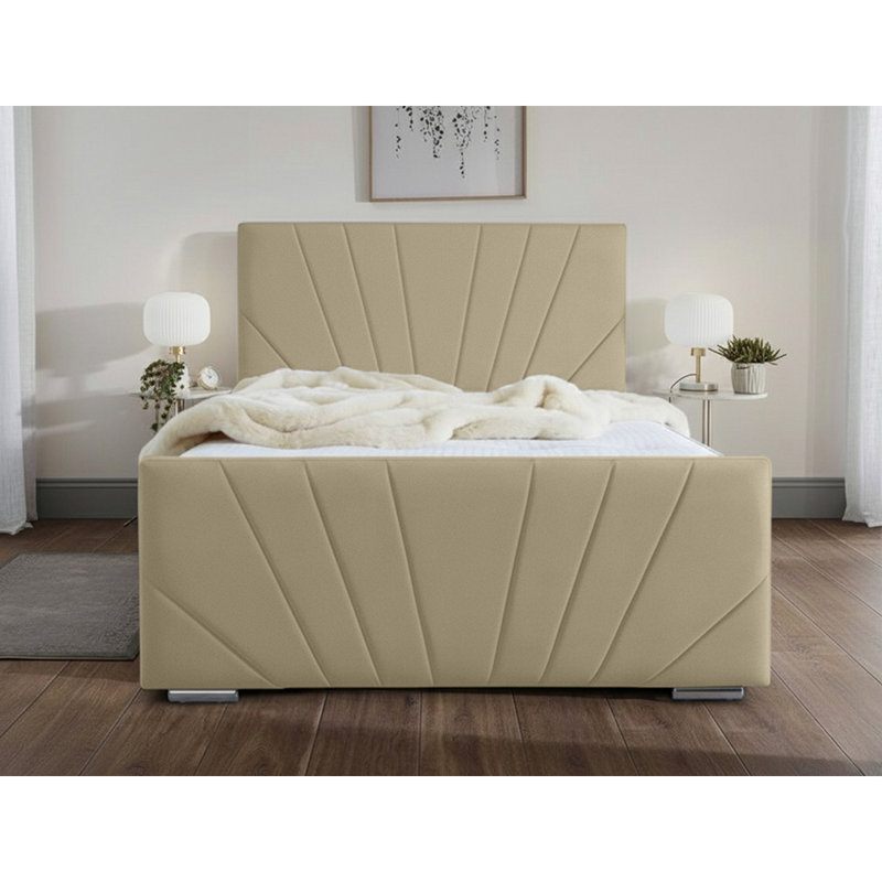 Ebenezer Upholstered Bed Frame, Single (3'), Coffee