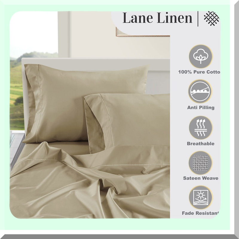 Floral Bird Pillowcase Set - 100% Cotton Bedding Shams with Envelope Closure - Pillow Covers - Set of 2 -, Linen