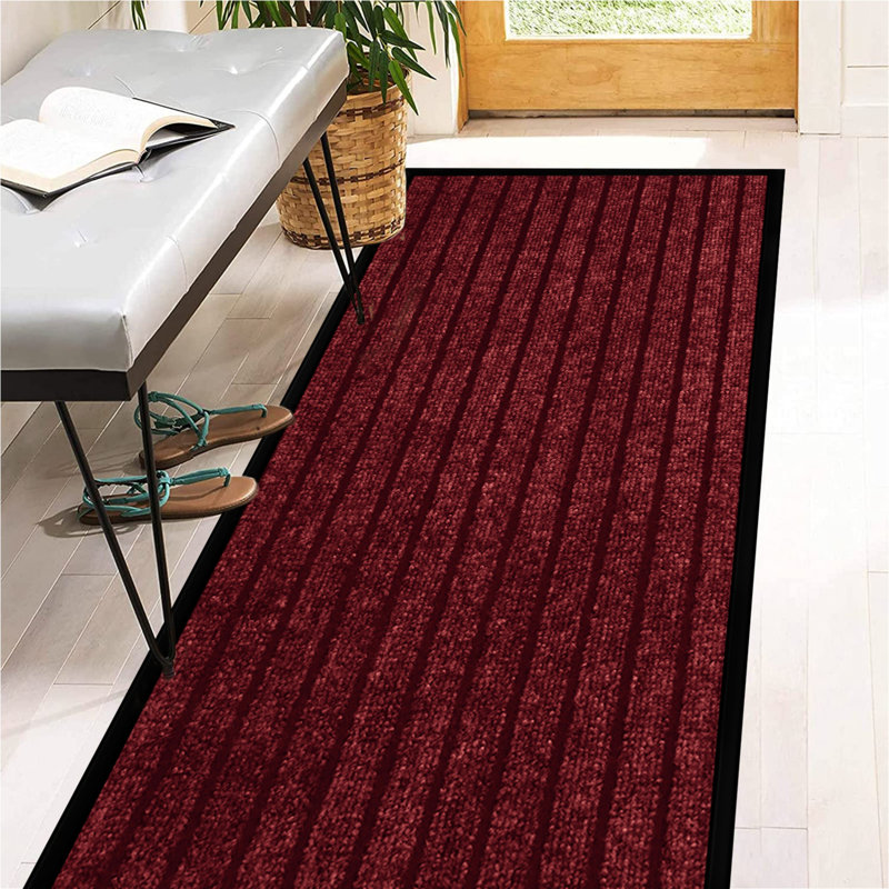 Jiyeon Heavy Duty Rubber Barrier Mat Non Slip Indoor/ Outdoor Door Mats Hallway Runner Rug Kitchen Rugs, Rectangle 80 x 150cm