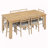 Farmhouse 7-Piece Wooden Dining Table Set