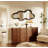 Irregular Wall Mirror, 22"x 48" Wood Black Framed Wall Mirror, Asymmetrical Wall Wavy Mirror for Living Room Bedroom Entryway Bathroom-1517485639