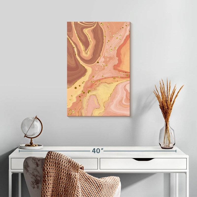 Marbre liquide Avery brun or, H 24 po x l 16 po