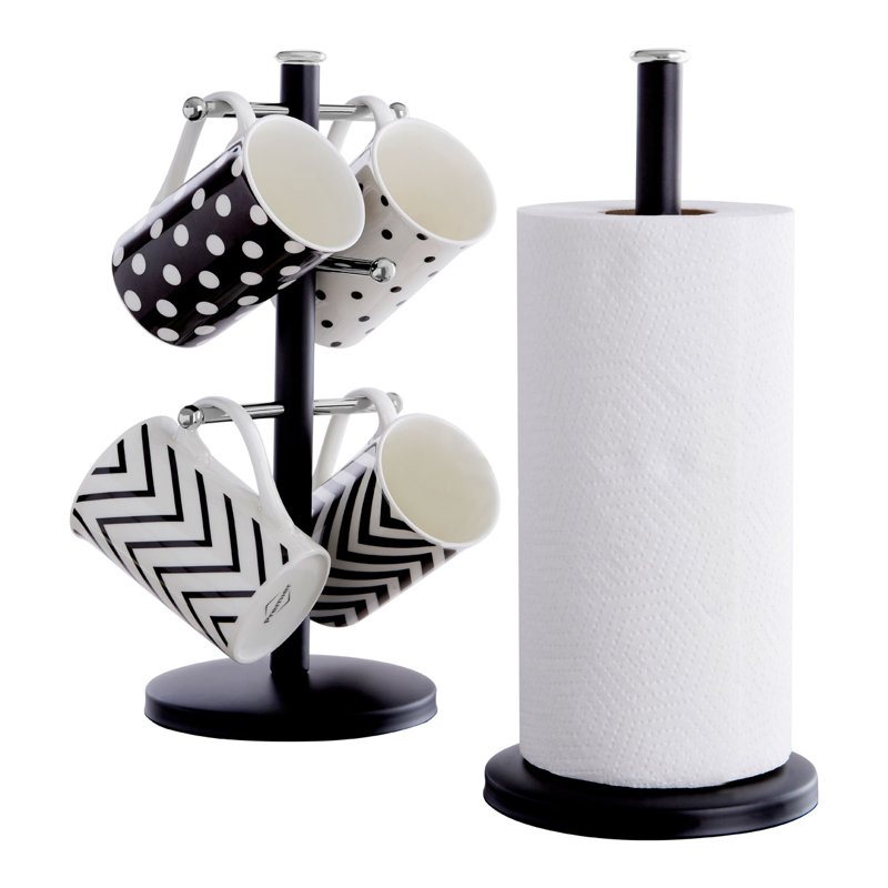 Metal Paper Towel Holder, Black