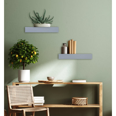 Emerald Lee 2 Piece Oak Floating Shelf