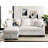 Upholstered Corduroy Sofa Bed Pull Out Sleeper Sectional Couch with Reversible Storage Chaise , USB Ports , 7 Pillows