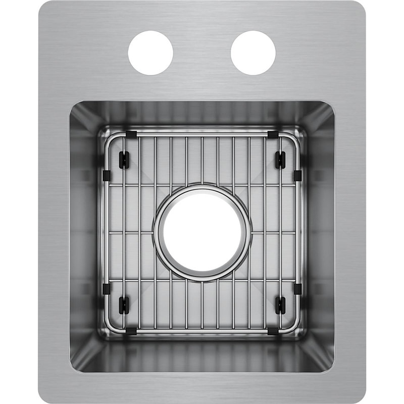 Crosstown 13" L x 16" W Dual Mount Kitchen Sink, 2 Hole