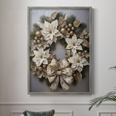 «Christmas Holiday Art DCCV III», reproduction d'art encadrée - bois massif