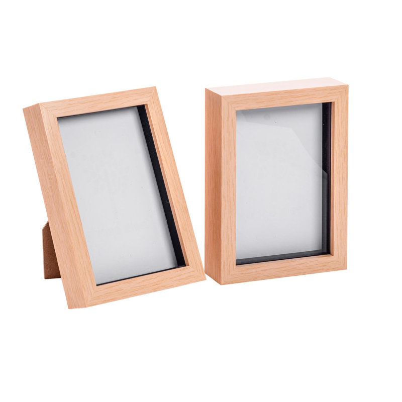 Nicola Spring - 3D Box Photo Frames, 20cm H x 15cm W x 3.5cm D, Beige