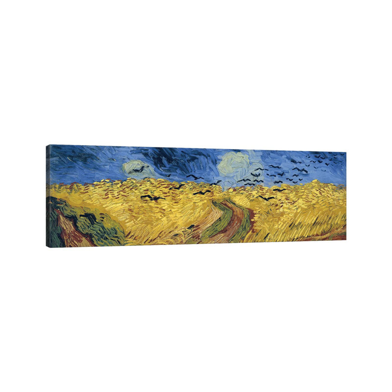 Wheatfield With Crows, 1890 by Vincent Van Gogh - Wrapped Canvas Panoramic Painting