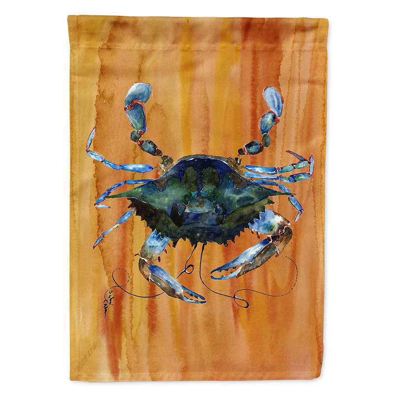 Crab Double Sided 40'' H x 28'' W Polyester House Flag