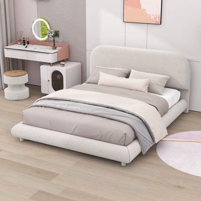 Lit plateforme tapissier Velzian