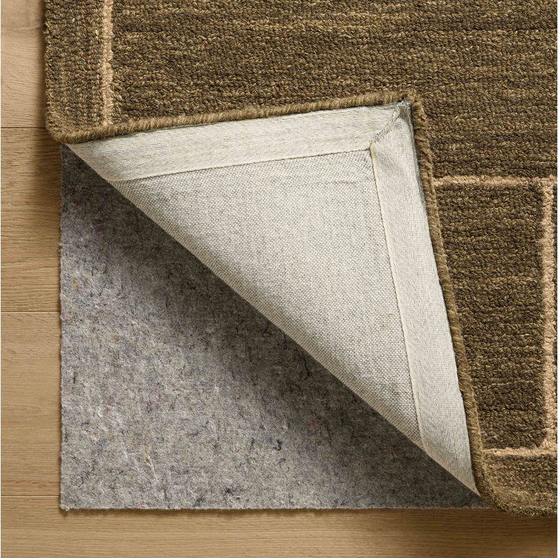 Tapis olive / naturel Jeremiah Brent x Loloi Barrow, Rectangle 3'6" x 5'6"