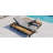 Set Of 2 Patio Loungers With 5-Position Adjustable Backrest, Cushions & Wood Side Table-1144145805