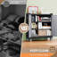 Armoire de rangement roulante en métal 34 "avec serrure, roulettes et tablettes, armoire de garage robuste pour le bureau à domicile-223842057