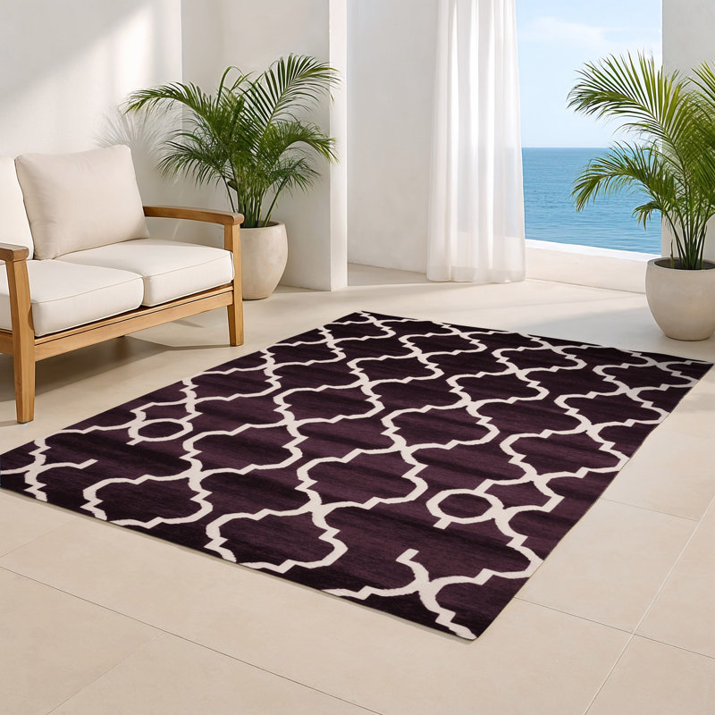 Tapis brun intérieur et extérieur Trellis, Rectangulaire 2 pi x 3 pi