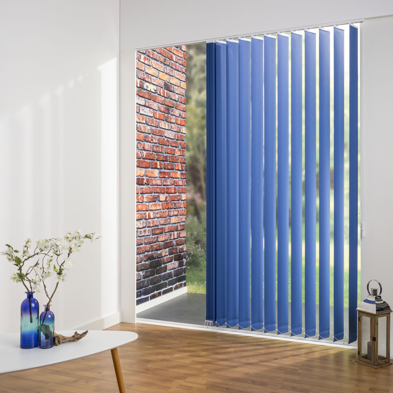 Blackout Vertical Blind, 180cm L x 120cm W, 12.7cm, Blue