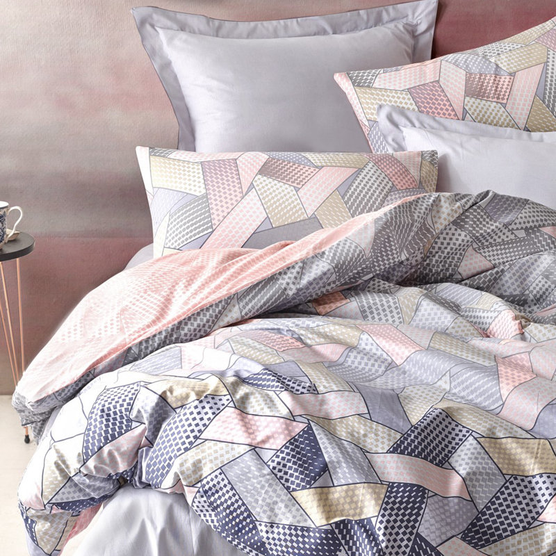 DUVET COVER Cotton Sateen Duvet Cover, Queen Duvet Cover + 1 Sheet + 2 Pillow Cases
